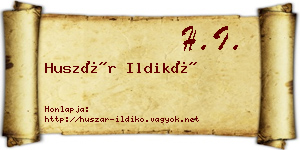 Huszár Ildikó névjegykártya